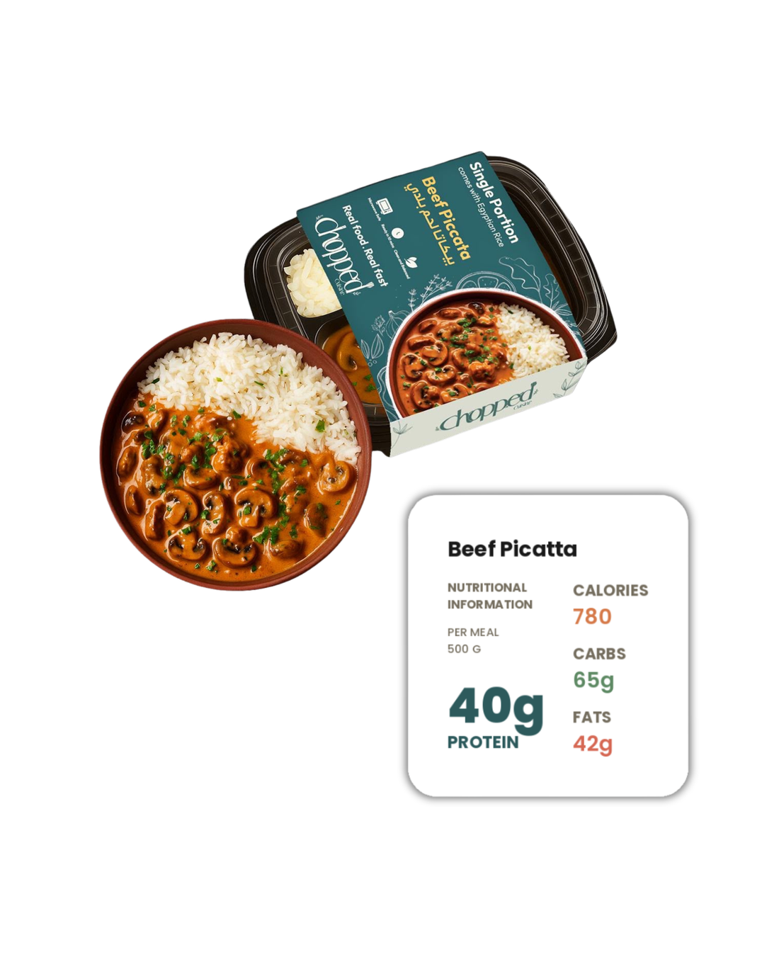 Beef Picatta (Single Meal - 500 grams)